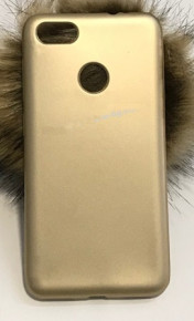 Луксозен силиконов гръб ТПУ ултра тънък МАТ за HUAWEI P9 Lite Mini SLA-L22 / Huawei Y6 Pro 2017 златист